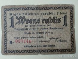 1 Rublo 1919 - Latvia