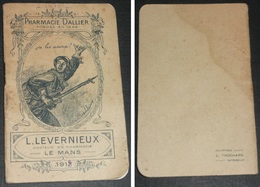 Rare Ancien Calendrier 1917, Pharmacie Dallier, L Levrnieux LE MANS, Publicités, Almanach - Petit Format : 1901-20