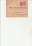 LETTRE AFFRANCHIE N° 278 B + N° 282 -CAD LA ROCHELLE - 1936 - - Annullamenti Meccaniche (Varie)