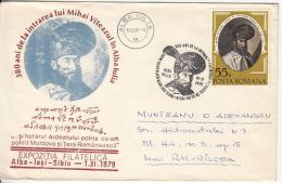6151FM- MICHAEL THE BRAVE, KING OF ROMANIA, FIRST UNION ANNIVERSARY, SPECIAL COVER, 1979, ROMANIA - Cartas & Documentos