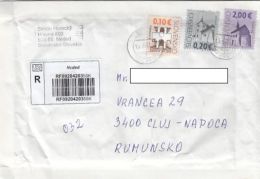 68665- ARCHITECTIRE, STAMPS ON REGISTERED COVER, 2017, SLOVAKIA - Cartas & Documentos