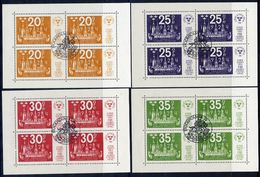 SWEDEN 1974 STOCKHOLMIA '74 Set Of 4 Blocks Cancelled.  Michel Blocks 2-5 - Blokken & Velletjes