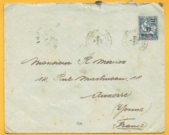 ALEXANDRIE, 1926, Type MOUCHON Surcharge Noire 15 Millièmes, Sur Lettre - Briefe U. Dokumente