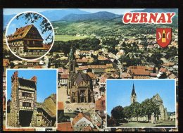 CPM 68 CERNAY Multi Vues Vue Générale L'Hostellerie D'Alsace Porte De Thann L'eglise - Cernay