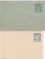 France 2 Entiers Postaux Différents 5 C Vert Type Sage - Standard Covers & Stamped On Demand (before 1995)
