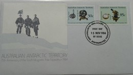 AAT  FDC 75th Anniversary South Magnetic Pole Expedition- Mawson  15/11/84 - FDC