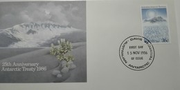 AAT   25th ANNIVERSARY OF ANTARCTIC TREATY 1986 - Davis 15/11/1986 - FDC