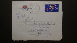 South Africa - 1971-01-29 - 5 Cents - Air Letter - Used - Postal Stationery - Look Scans - Posta Aerea