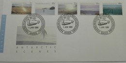 AAT ANTARCTIC SCENES SERIES 3  On 3  FDC Davis 11/87 , Mawson 01/88 , Casey 01/88 - Covers & Documents