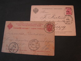 Russland 2 Alte Karten 1908 - Interi Postali