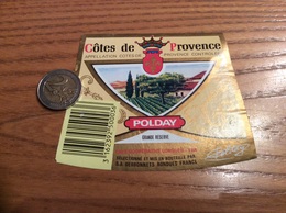 Etiquette De Vin «COTES DE PROVENCE - POLDAY - LORGUES (83)» - Rosés