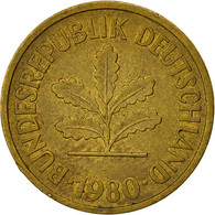 Monnaie, République Fédérale Allemande, 5 Pfennig, 1980, Munich, TB+, Brass - 5 Pfennig