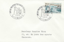 1971 Luxembourg TWINNING  EVENT COVER Pmk  BETTEMBOURG HULZWEILER , Franked 3f SAILING LAKE HAUTE SURE Sport - Lettres & Documents