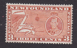 Newfoundland, Scott #234h, Mint Hinged, Map, Issued 1937 - 1908-1947