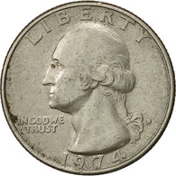 Monnaie, États-Unis, Washington Quarter, Quarter, 1974, U.S. Mint, Denver, TTB - 1932-1998: Washington