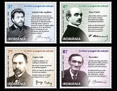 Romania 2014 /  Romanian Writers / Creangă, Alecsandri, Cosbuc, Bacovia / Set 4 Stamps - Neufs