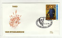 Enveloppe 1er Jour BELGIE BELGIQUE Oblitération 1000 BRUSSEL BRUXELLES 02/03/1996 - 1991-2000
