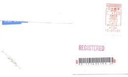 2001. Japan, The Letter Sent By Registered Air-mail Post To Moldova - Cartas & Documentos