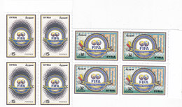 Syria 2004,100th Year Fifa ( Logo Accepted ) Compl.set 2v. MNH Bloc's Of 4 - Nice Topical Rded. Price- SKRILL PAY .ONLY - Syria