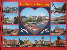 Hamburg - Mehrbildkarte "Grüße Aus Hamburg" - Mitte