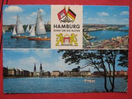 Hamburg - Mehrbildkarte "Hamburg Rund Um Die Alster" - Mitte