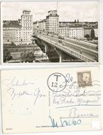 Sweden Underfranked And Taxed PMK T.12c5 B/w PPC Stockholm 3jun1957 To Italy - Postage Due