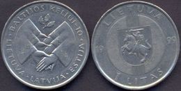 Lithuania 1 Litas  1999 XF  - Baltic Way - Lituanie