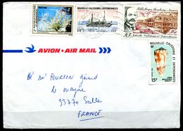 # - NOUVELLE-CALÉDONIE - Y&T 465, 469, 482 Et 485 Sur Enveloppe Pour La France - Storia Postale