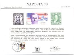 STATI UNITI - USA - 1978 - Cancelled Souvenir Card - Naposta '78 - Recordatorios