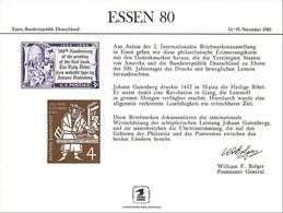STATI UNITI - USA - 1980 - Mint Souvenir Card - Essen '80 - Recordatorios