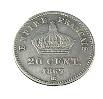 20 Centimes - Napoléon III - France - 1867 BB - Argent - 0,97 Gr. - TB+ - - 20 Centimes
