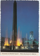 Fountain, Obelisk Square, Indianapolis, Indiana, Unused Postcard [20813] - Indianapolis