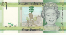 Jersey Banknote (Pick 32)  One Pound Code AD First Issue - Superb UNC Condition - Jersey