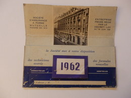 Grand Calendrier De La Société D'assurance Mutuelle 25cm/22cm. - Grand Format : 1961-70