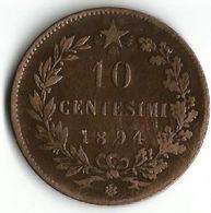 Pièce De Monnaie  10 Centesimi 1894 BI - 1878-1900 : Umberto I.