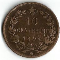 Pièce De Monnaie  10 Centesimi 1894 BI - 1878-1900 : Umberto I