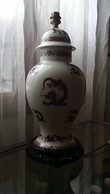 Pied De Lampe Chine à Décor De Dragons - Cca 1970 - Arte Asiático