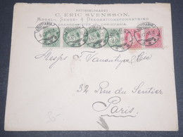 NORVÈGE - Enveloppe Commerciale De Christiania Pour Paris En 1902 -  L 12637 - Brieven En Documenten