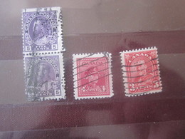 4 Timbres United States Of America USA Amérique Perforés Perforé Perforés Perfin Perfins Stamps Perforated Perforations - Perfins