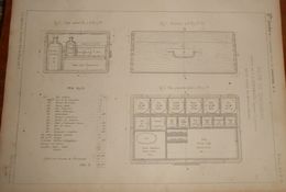 Plan D'une Boîte De Pansements Pour Le Service Des Ateliers Et Chantiers. 1859 - Travaux Publics