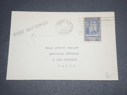 FRANCE - Enveloppe FDC De La Cathédrale De Reims En 1938 Pour L 'Ambassadeur Américain à Paris -  L 12649 - ....-1949