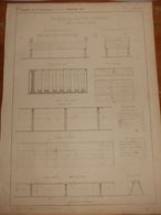 Plan Du Mobilier D'un Dortoir D'ouvriers établi Au Camp De Chalons. 1859 - Arbeitsbeschaffung