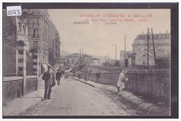 ASNIERES - LA GARE - PUBLICITE CHOCOLAT DEBAUVE & GALLAIS, PARIS - TB - Arnières