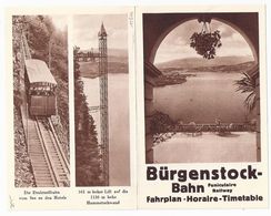 BÜRGENSTOCK: Werbeprospekt, Drahtseilbahn, Original-Fahrplan 1929 - Other & Unclassified