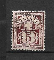 LOTE 1574  ///  (C002) SUIZA 1882    YVERT Nº: 65 *MH - Ungebraucht
