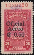 NICARAGUA - Scott #CO56 Consular Service Stamp 'Surcharged' / Used Stamp - Nicaragua