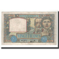 France, 20 Francs, 1941-9-18, TTB, Fayette:12.18, KM:92b - 20 F 1939-1942 ''Science Et Travail''