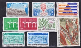 Andorre Française 1984 Année Complète  Neuf ** TB MNH Sin Charnela Cote 32.6 - Annate Complete