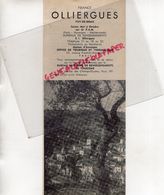 63- OLLIERGUES- DEPLIANT TOURISTIQUE 1957- ENTRE THIERS ET AMBERT-DORE-PIERRE SUR HAUTE- - Tourism Brochures