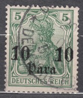 Germany Offices In Turkey 1905 Without Watermark Mi#24 Used - Deutsche Post In Der Türkei